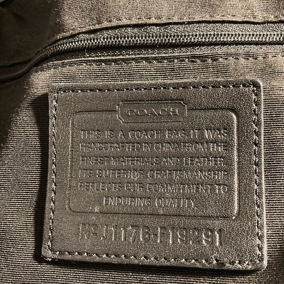 COACH CANVAS/LEATHER LOGO TOTE BAG - Picture 5 of 15